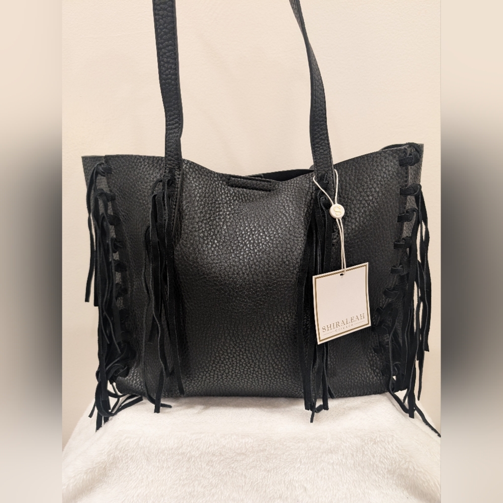 Shiraleah Fringe Tote And Clutch - Picture 2 of 8